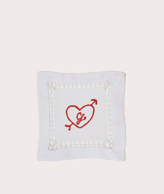 Personalized Cocktail Napkins, À Jour Stitch