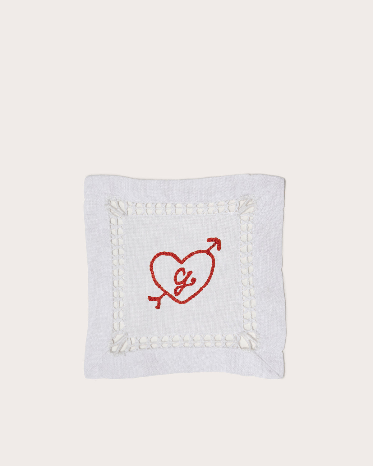 Personalized Cocktail Napkins, À Jour Stitch