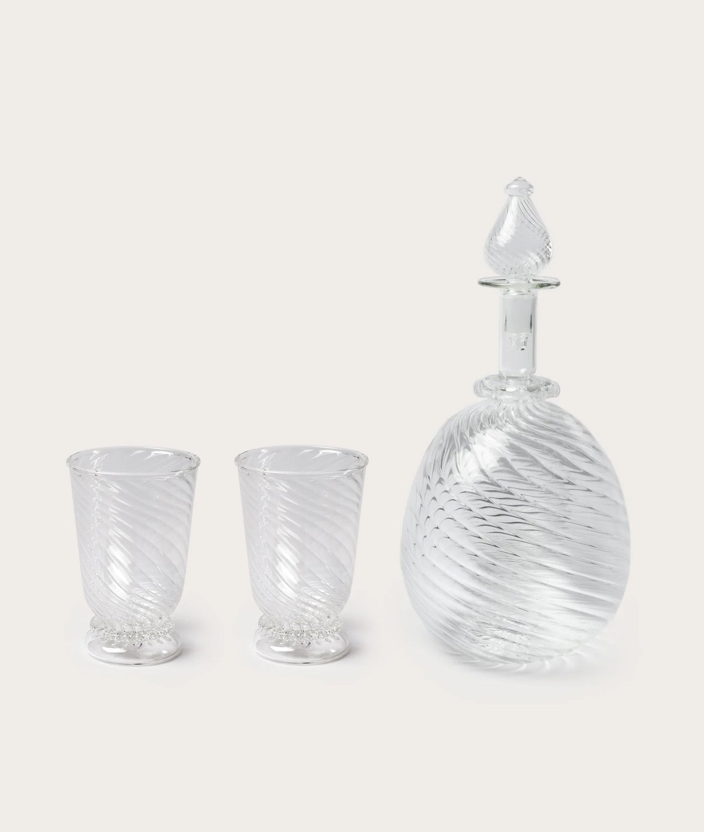 Spiral Decanter & Glasses - Set