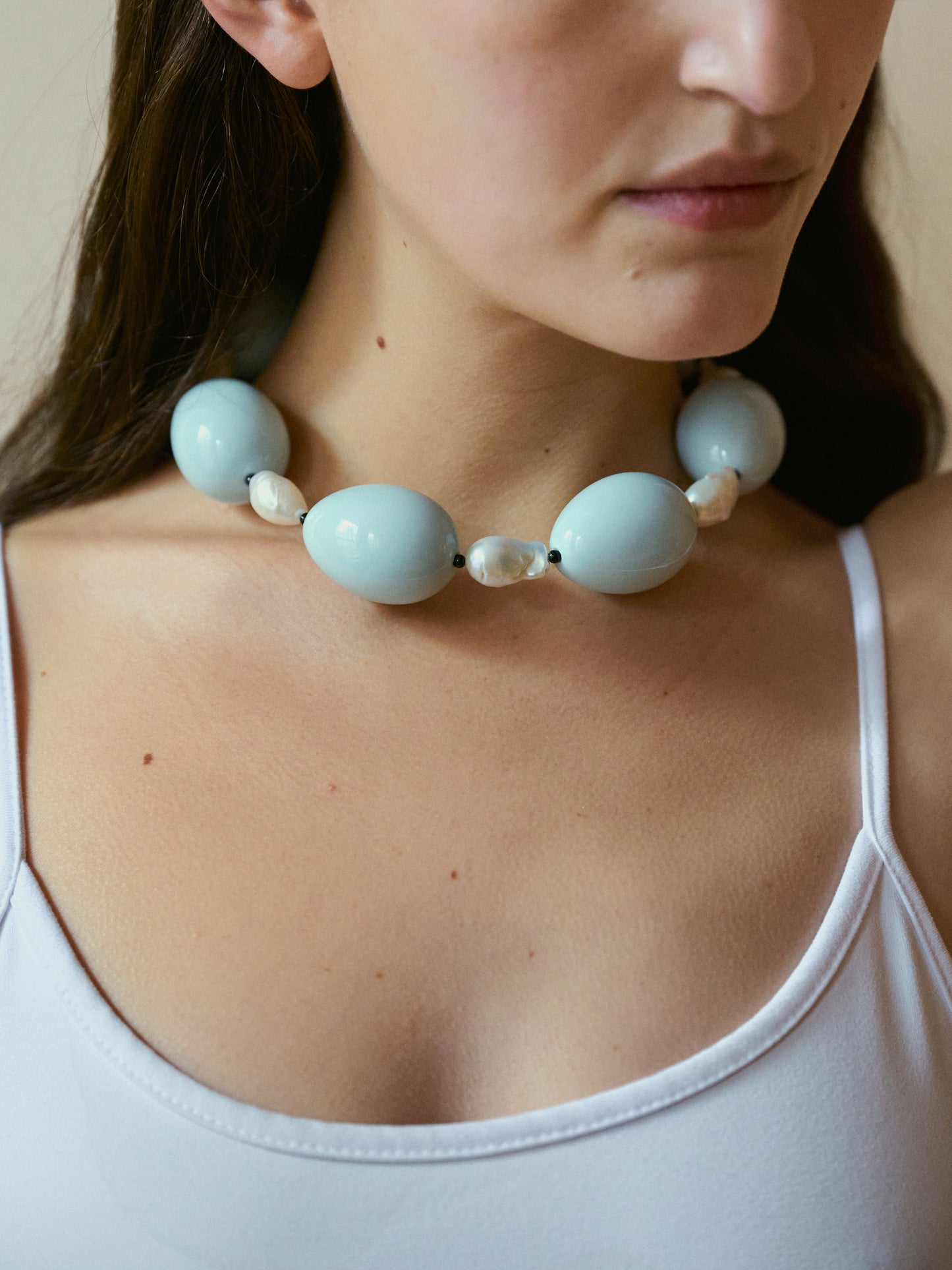 Host Necklace, Egg - Blue