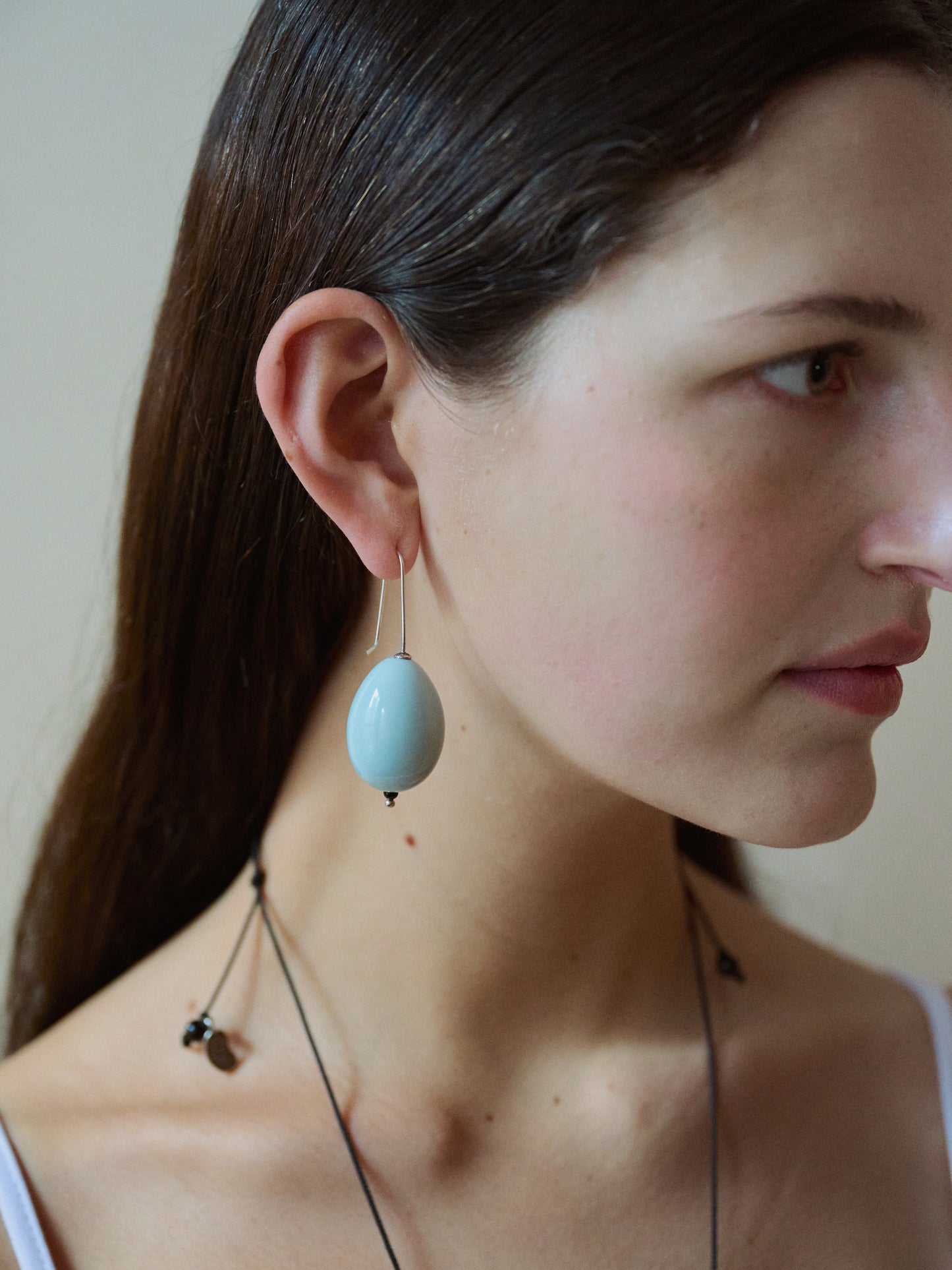 Host Earrings, Egg - Blue