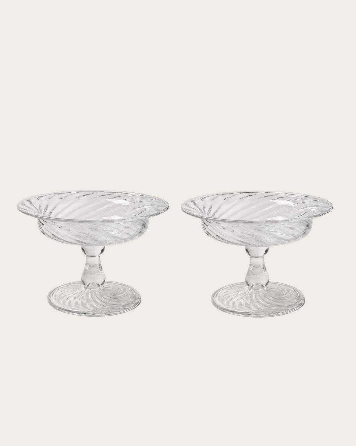 Spiral Ice Cream Coupe - Pair