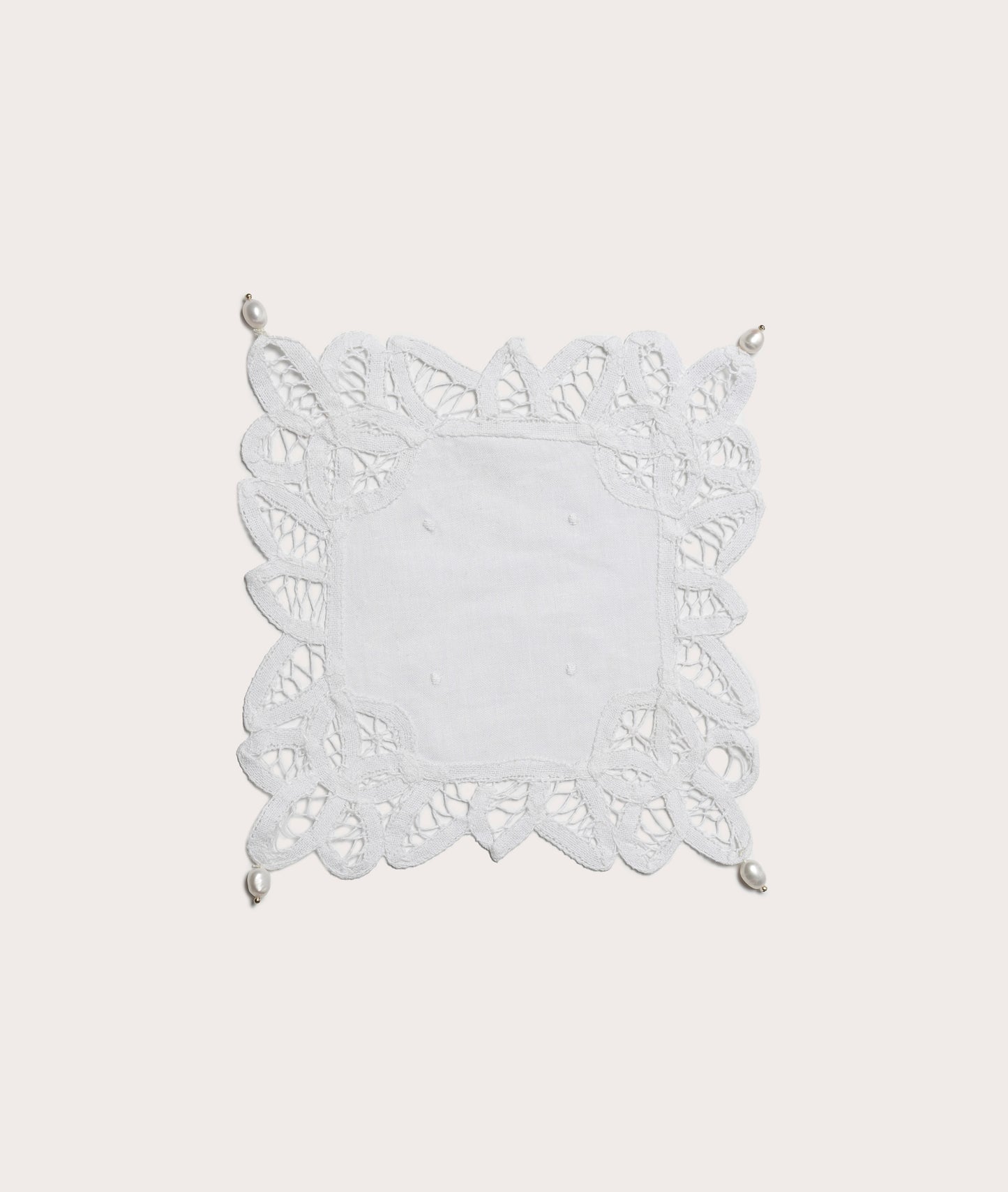 Lace Doily with Pearls