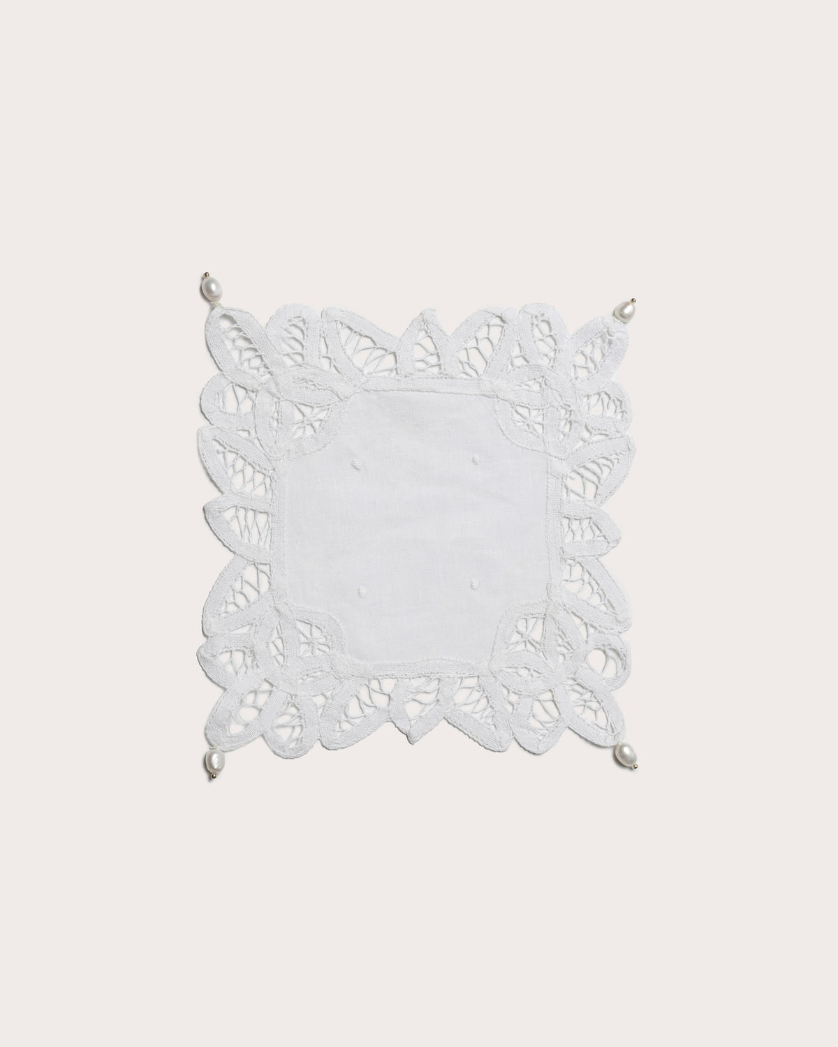 Lace Doily with Pearls