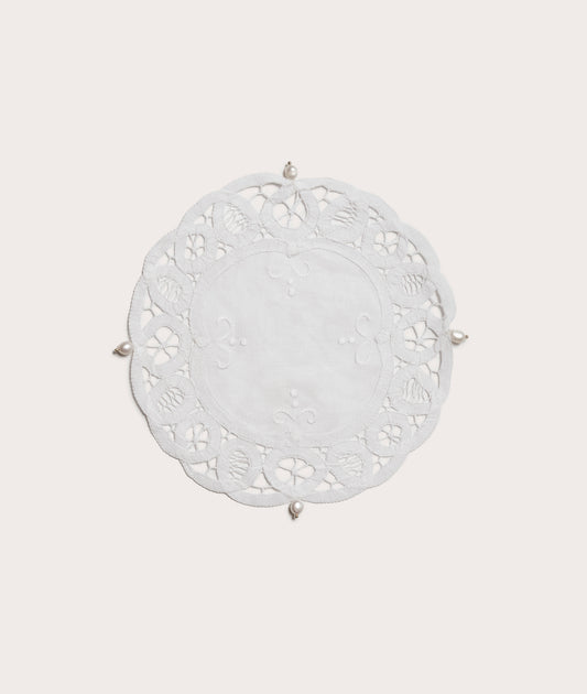 Lace Doily with Pearls