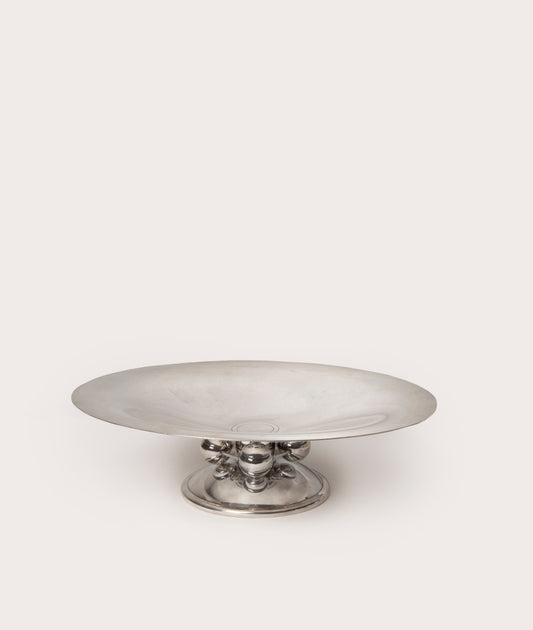 Footed Serving Dish, Silver