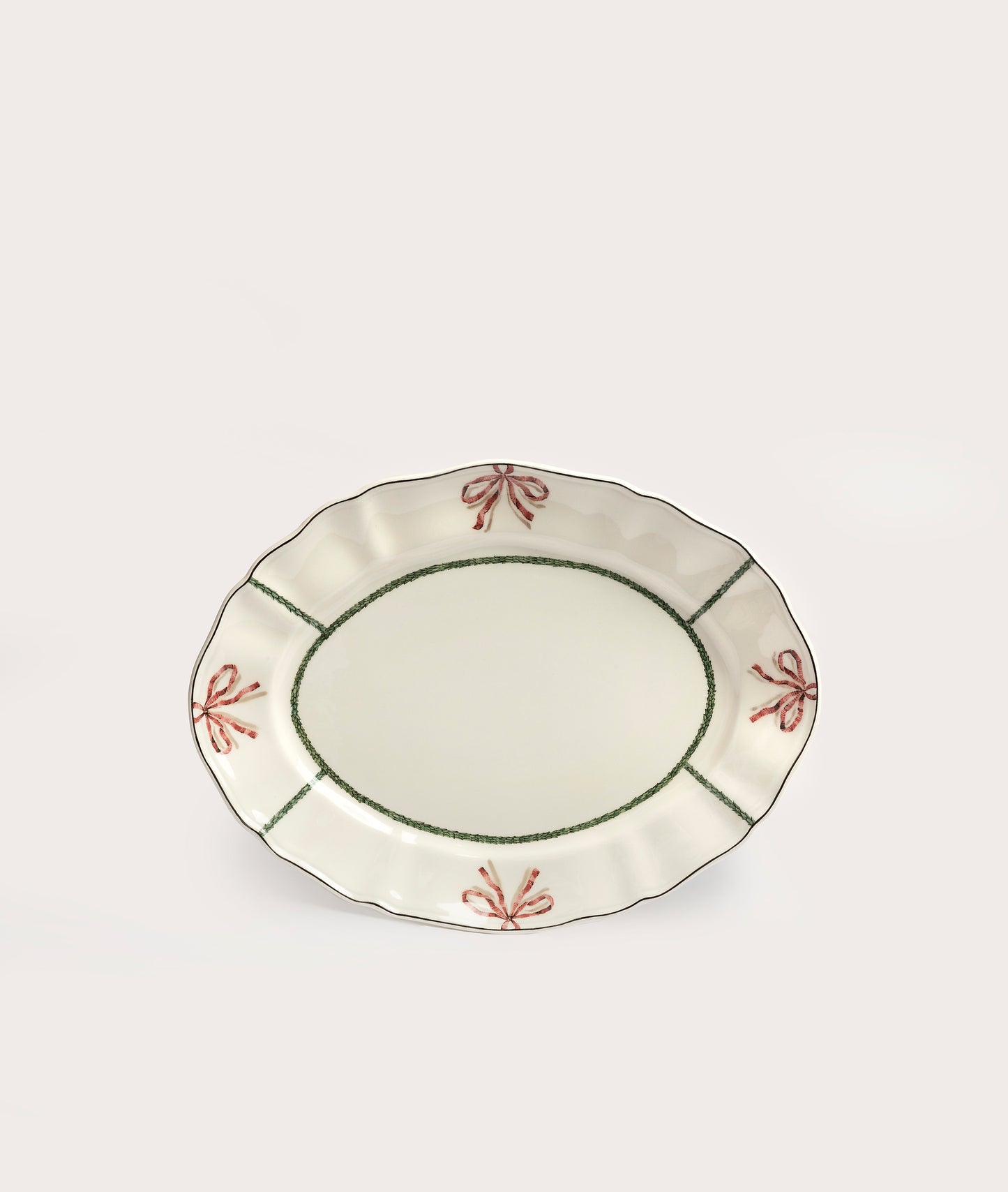 Oval Platter, Bow & Garland