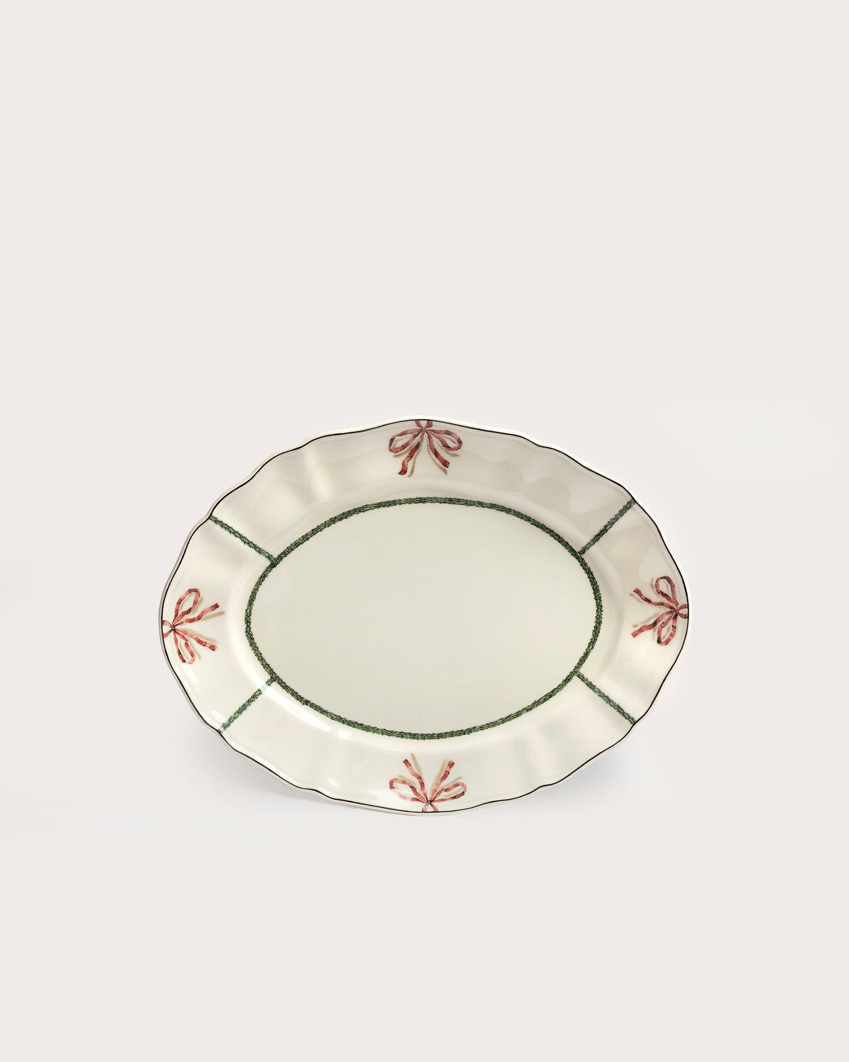 Oval Platter, Bow & Garland