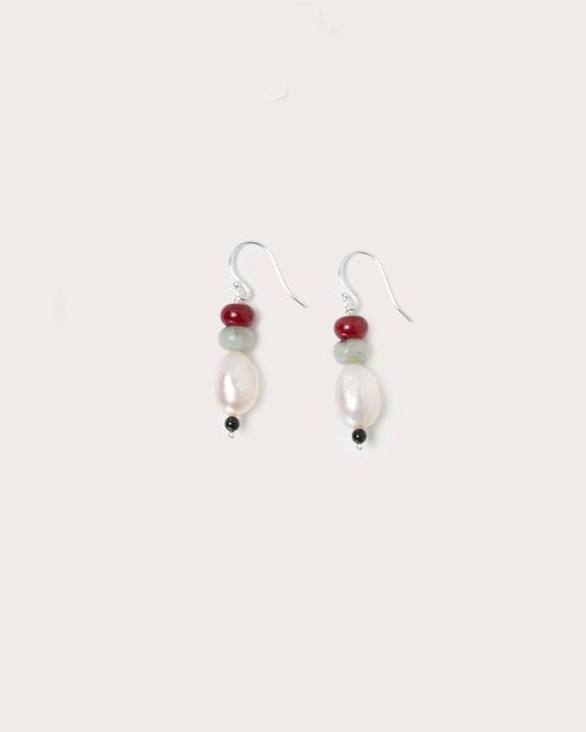 Host Earrings, Potato Pearls & Stones