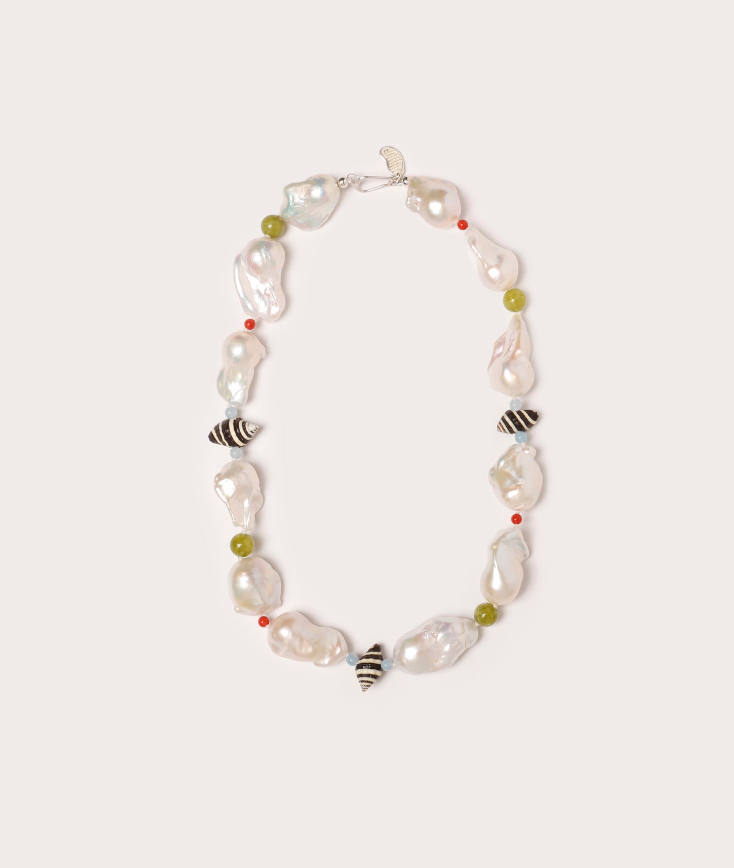 Host Necklace, Baroque Pearl & Shell