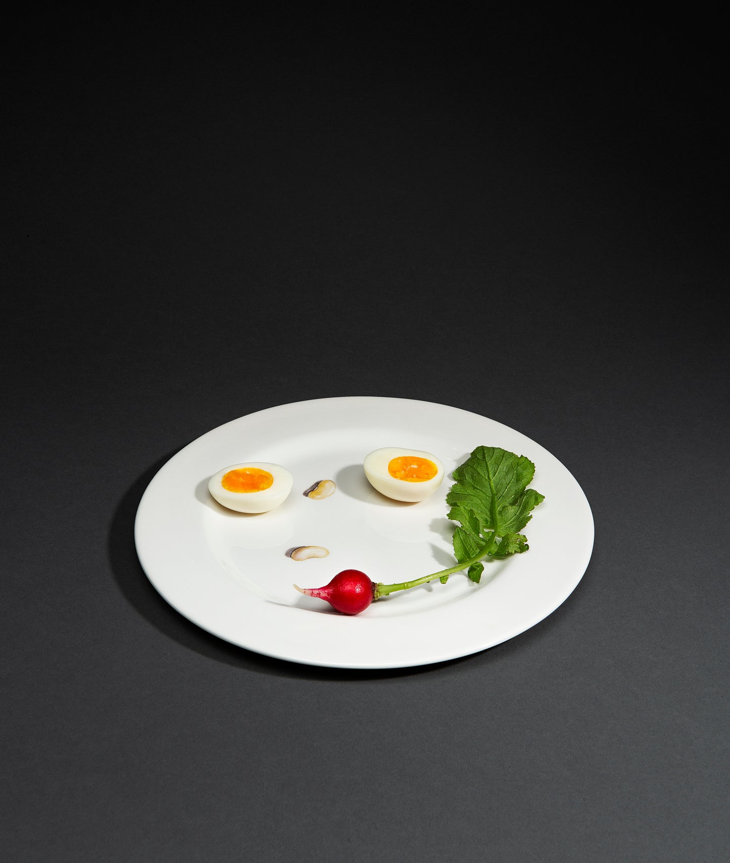 Dinner Plate with Bean Trompe L'oeil