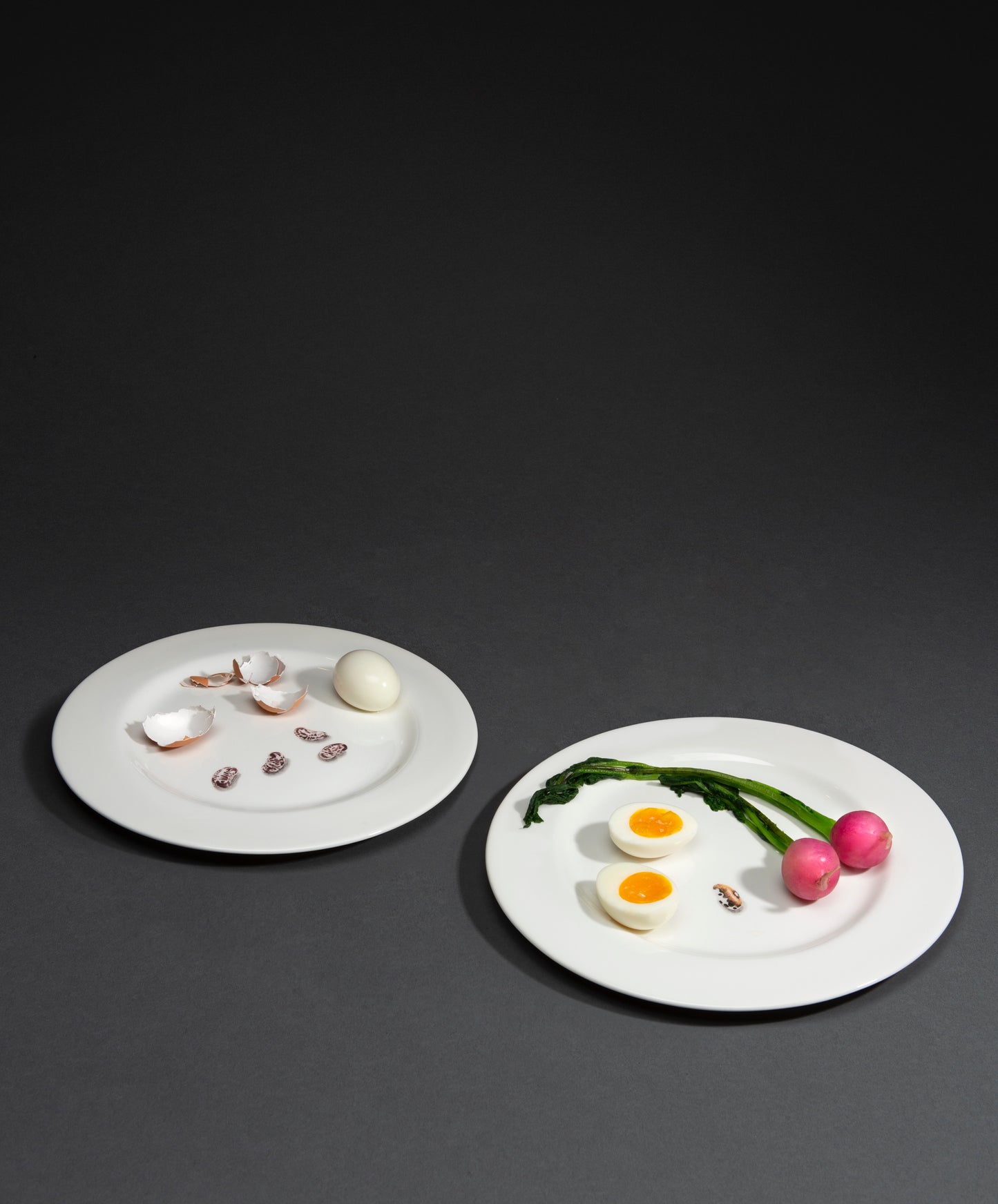 Dinner Plate with Bean Trompe L'oeil