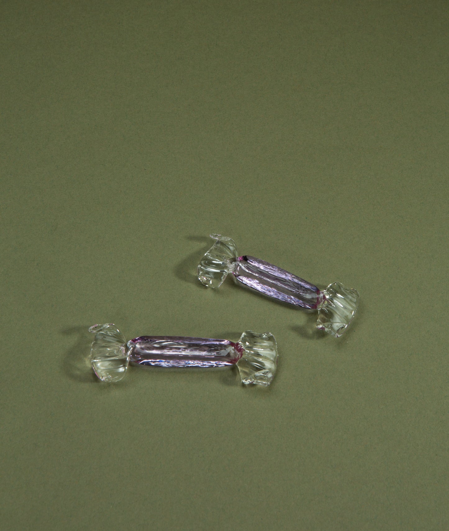 Cutlery Rest, Glass Candy - Pair